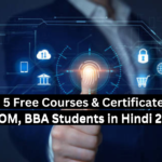 Top 5 Free Courses & Certificate for B,COM, BBA Students in Hindi 2024